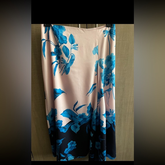 Ted baker floral asymmetrical silk midi skirt size 1 - Picture 3 of 4